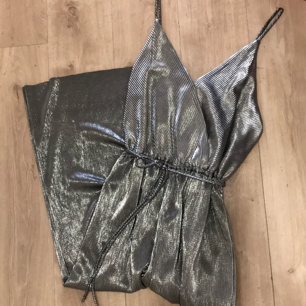 Chrome Front-Tie Jumpsuit